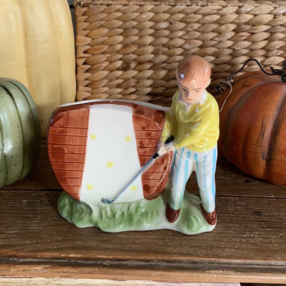 Golf Planter vintage euc no chips that I see